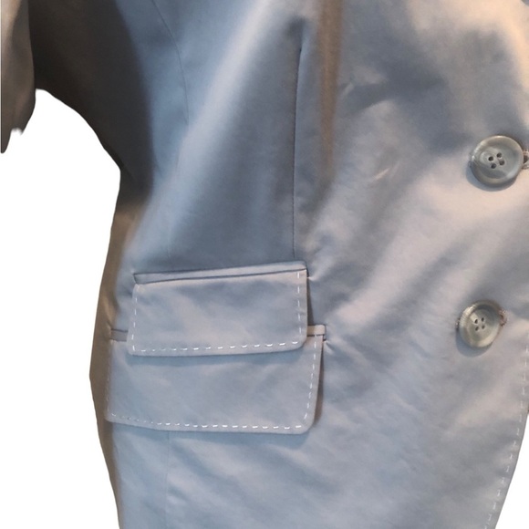 Ann Taylor LOFT Grey Lined Semi Fitted Career Blazer Size 8 Stretch Avant Garde - Picture 2 of 9
